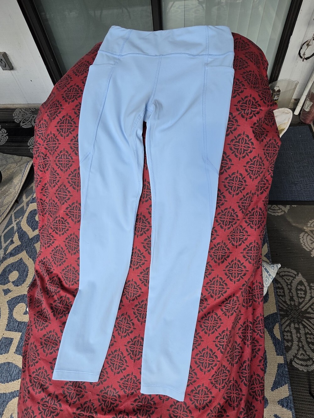 Athleta girl Light Blue leggings With Pockets size XL 14